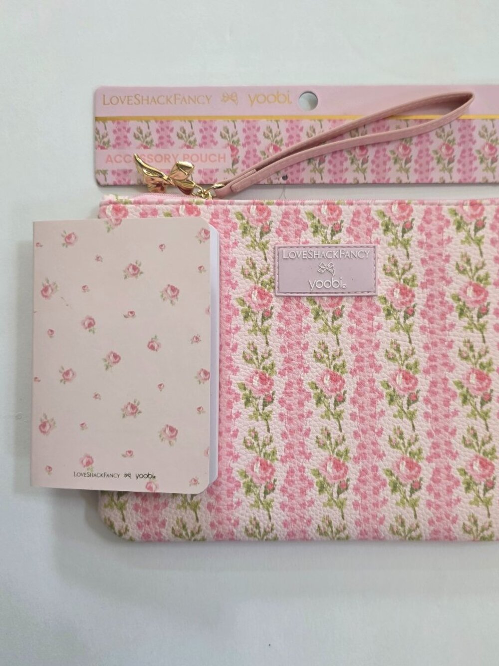 LoveShackFancy Target Yoobi Blooming Heirloom Flat Zip Pencil Case mini journal